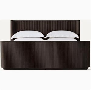 Custom Cost Effective Commercial Furniture Modern Solid Wood Platform <b>Bed</b> <b>Frame</b> for Luxury 5 Star Hotel Bedroom Sets - Product Image 2