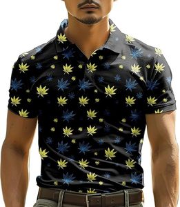 Camisetas de Golf Divertidas para Hombre, Tejidas, Estampadas, Transpirables, de Manga Corta, Corte Regular, Ropa Deportiva de Playa para Verano - Product Image 6