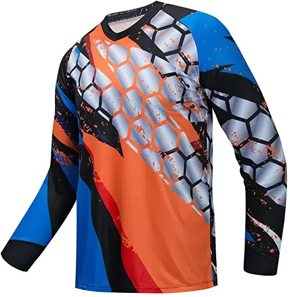 MX Sublimation Jersey 100% Polyester Micro Mesh Tissu avec Jamais Fading Couleur Motocross Jersey Moto Auto Racing pour Hommes