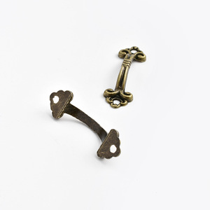 Tiradores de cajón vintage de aleación de zinc, 48 mm x 14 mm, en bronce, oro y plata, para cajas de madera, accesorios de bricolaje. - Product Image 3