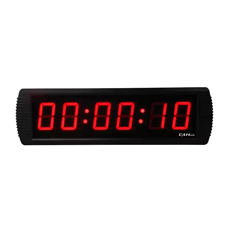 Ganxin - Relógio digital de corrida com 3 polegadas e 6 dígitos, relógio eletrônico de parede com LED brilhante e contagem regressiva, novo de 3 polegadas e 6 dígitos