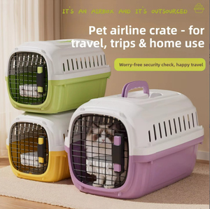 Reistas voor huisdieren, katten en honden, goedgekeurd voor luchtvaartmaatschappijen, grote harde plastic draagbare ruimtecapsulekooi, transporttas voor auto en vliegtuig - Product Image 4