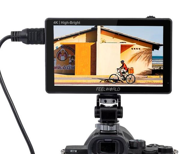 Feelworld LUT5E Monitor 5.5 Inches Screen High Bright 1600nit Touch Screen DSLR Camera Field Monitor 4K 1920X1080 IPS Panel