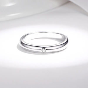 Vente en gros de bijoux de <span class=keywords><strong>mariage</strong></span> fin VVS Moissanite pour couple <span class=keywords><strong>bague</strong></span> en argent sterling plaqué 925 gravé fête des amoureux Anillos De Promesa - Product Image 2