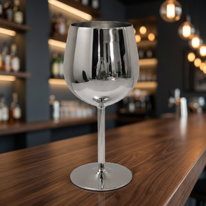 Stainless Steel Classic Eco-Friendly Wine Glass Dishwasher & <b>Microwave</b> Safe - Product Image 2