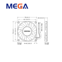70x70x10mm Mini DC Soğutma Fanı 7010 5V 12V 24V 2000-3500RPM Yüksek Hava Akışı 19.3CFM Endüstriyel Elektronik Cihazlar için