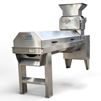 Ligne de production automatique de jus de grenade, presse à vis, extracteur de jus, stérilisateur UHT, étiqueteuse, remplisseuse de bouteilles en verre