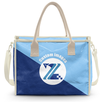 Sac de plage d'été écologique, durable, grande capacité, imperméable, avec fermeture éclair, motif abstrait Hawaïen Aloha Puakenikeni Lei, personnalisé