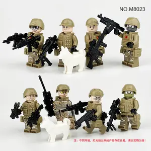 批发中国人民解放军陆军边防巡逻士兵积木人体玩具