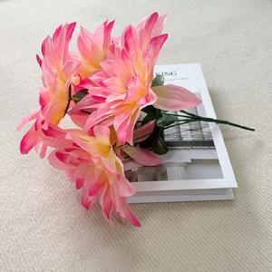 Vente en gros pas cher 5 têtes de fleurs artificielles en soie Geberra pour l'obtention du diplôme Fleurs artificielles décoratives pour les funérailles - Product Image 4