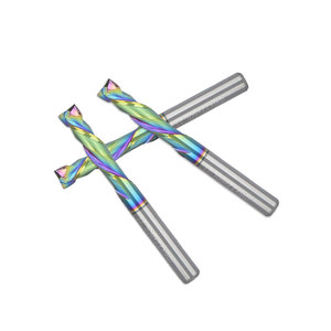 JINCHUAN DDP Carbide CNC Espiral <span class=keywords><strong>Router</strong></span> Bit 3/8 1/4 1/2 Compressão Final Moinho Cortador DLC Altin Revestimento ODM/OEM para Corte De Madeira - Product Image 2