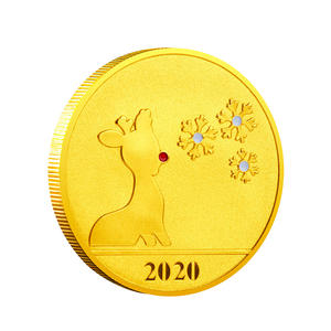 Kerstman traditionele herdenkingsmunten UV-print verguld verzilverd 3D reliëf feestcadeaus souvenir - Product Image 4