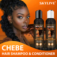 Shampooing et après-shampooing en poudre Chebe d'Afrique à l'huile de Chebe naturelle personnalisée Traitement contre la perte de cheveux Renforcer la croissance des cheveux Kit Chebe