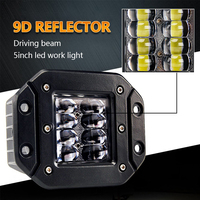 5 "encastré LED feux de travail pare-chocs inverse pods barre lumineuse 4 rangées pastèque LED lumière de conduite pour tout-terrain SUV 4x4 voitures camion