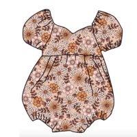 Grosir OEM-ODM Leprechaun Unisex Leo Ruffle Leotard Lengan Berumbai Elastis Romper Bayi Mengembang Katun Organik/Poliester Kancing