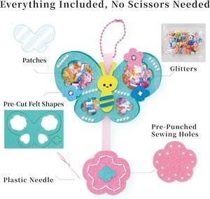 Kit de couture en feutre Montessori personnalisé, bricolage, design unique, conte de fées, jouets éducatifs préscolaires, créez votre propre dessin animé scolaire, unisexe - Product Image 3