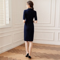 Nouvelle Collection Été – Robe Crayon Professionnelle OL pour Femme, Formelle, Boutonnée, Anti-Plis, Longueur Genou, Idéale pour le Bureau et le Travail