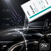 Vernis transparent automobile 2K haute brillance 1L, haute teneur en solides, anti-rayures, résistant aux UV, séchage rapide, pour la réparation et la retouche automobile LUMORA