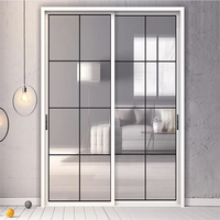 Porte coulissante pliante en alliage d'aluminium de style postmoderne, isolation phonique, design pour chambres, cuisines, balcons
