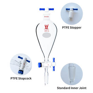 Funil de Separação Squibb em Vidro Borossilicato Resistente a Ácidos com Junta Interna e Haste Inferior - Product Image 3
