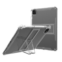 Étui de protection pour tablette en TPU souple transparent anti-chute et résistant aux chocs, avec support, pour iPad Mini Pro Air 6 7 8 9 modèle 9,7 12,9 pouces
