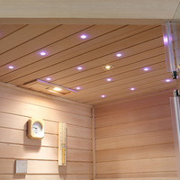 Sauna Kayu Cedar Merah ICEMEND untuk 4-6 Orang, Sauna Uap Kering Terbaik Harga Pabrik, Dropshipping