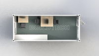 Espace de travail en conteneur plat de 72 m² Bureau modulaire bleu ciel à deux étages Bureau mobile à montage rapide à Cebu