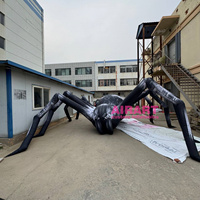 Ballon d'araignée noir gonflable, nouvelle décoration d'araignée gonflable de thème d'halloween de couleur