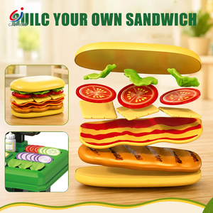 Table de cuisine Chengji pour enfants, jouet éducatif créatif, jeu de rôle, simulation de <span class=keywords><strong>restaurant</strong></span> de hamburgers, table de restauration rapide pour enfants - Product Image 3