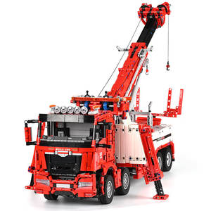Mould <span class=keywords><strong>King</strong></span> 17027 <span class=keywords><strong>Camion</strong></span> de pompiers motorisé RC avec <span class=keywords><strong>grue</strong></span>, jouets, modèle de voiture de haute technologie, blocs de construction DIY, briques, cadeau pour enfants - Product Image 1