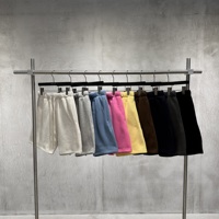 Ensemble de survêtement décontracté en molleton personnalisé, style streetwear, épais, 2 pièces, sweat-shirt à col rond et short oversize