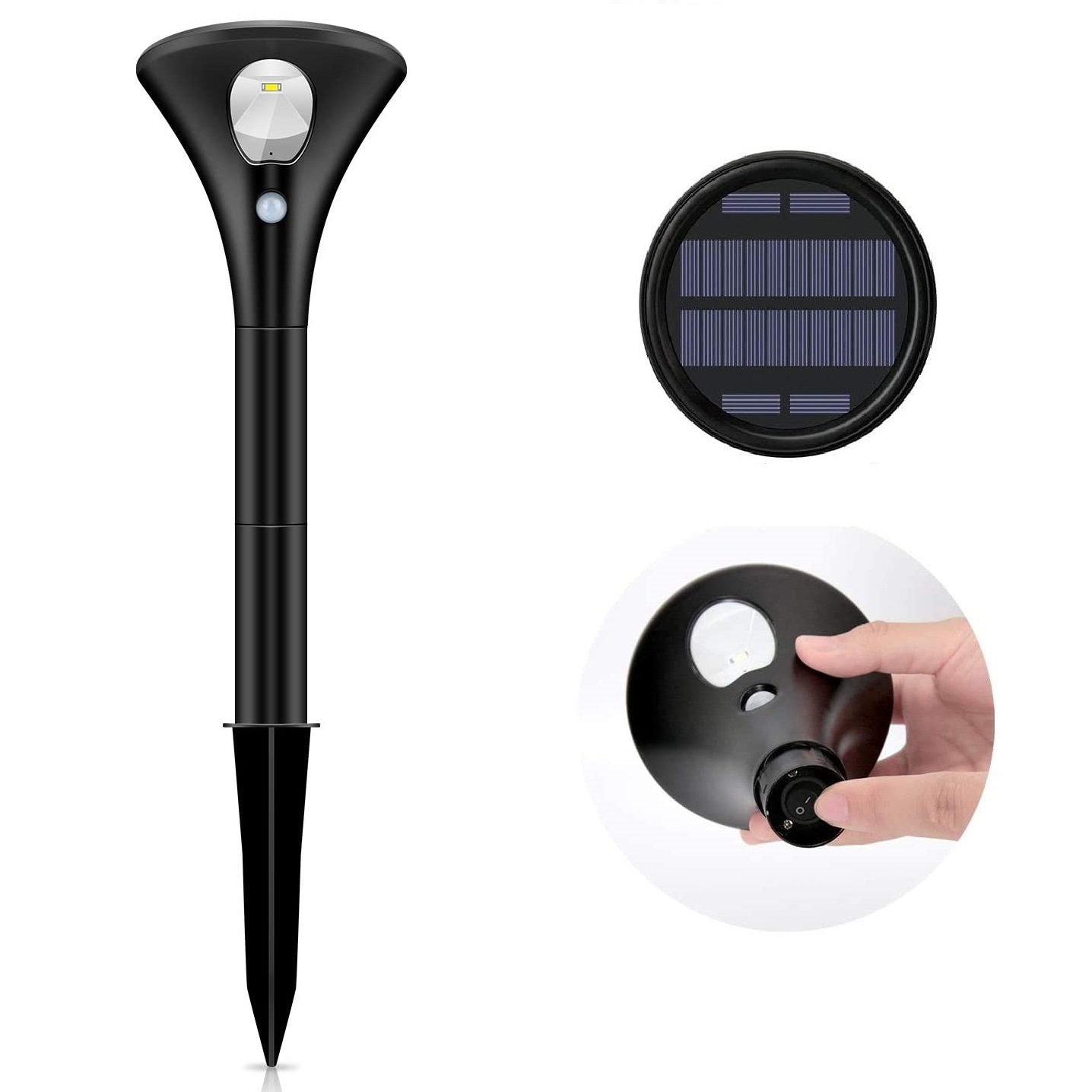 Outdoor Solar LED Path Lights for Patio Yard Lawn Garden Driveway Backyard Walkway Bright Non-Dimmable Waterproof