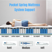 Großhandel Moderne Silbergraue Hybrid-Matratze mit Achteckiger Tufting-Oberfläche Taschenfederkern-Bettmatratze Queen-Size Fabrikfertigung