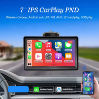 Radio Multimedia CarPlay de 7 Pulgadas, Reproductor MP5 para Auto, Radio FM con Bluetooth, Pantalla con Android Auto, Monitor Inalámbrico Portátil con CarPlay