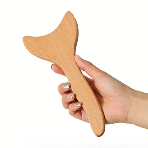 Pagaie de massage Gua Sha en bois en forme de Y pour le drainage lymphatique et la thérapie des méridiens du corps entier - Product Image 2