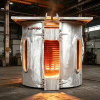 Fourneau de fusion à moyenne fréquence Topyro de 100 kg à 3 tonnes pour la fonte de fer, d'acier, d'or, de cuivre et d'aluminium