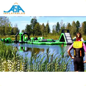 Benutzer definierter aufblasbarer kommerzieller Wasserpark Vergnügung spark im Freien/schwimmende Wasserspiel platz ausrüstung Aufblasbarer Aqua Fun Park