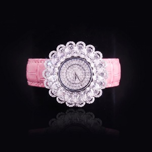 Reloj de Cuarzo Impermeable con Cristal de Zafiro y Plata de Ley 925, Reloj con Forma de Girasol con Moissanita VVS, Joyería de Lujo para Mujer - Product Image 2