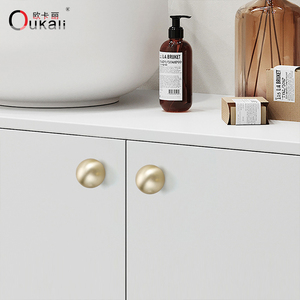 Oukali New Release Modern French Furniture Cabinet <strong>Handle</strong> <strong>Kitchen</strong> Drawer <strong>Brushed</strong> <strong>Copper</strong> Zinc Pull <strong>Handles</strong> - Product Image 3