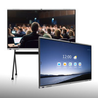 Tableau blanc interactif intelligent avec écran tactile infrarouge 20 points, écran LCD 86 pouces 4K pour utilisation en conférence, système d'exploitation Android 11.0