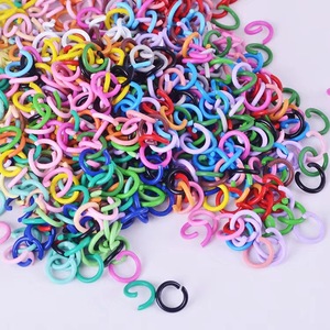 Abalorio de Metal Hecho a Mano en Colores Pastel para Pulseras, Collares, Llaveros y Colgantes con Anillo de Conexión Abierto y Cerrado, Pintura Horneada - Product Image 2