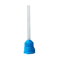 Buse de mélange statique carrée bleue à 16 sections pour cartouche d'adhésif bicomposant AB de 50 ml, rapport 1:1, tube de mélange de résine époxy