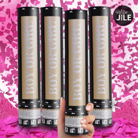 Canon à confettis de pétales de rose pour fête de révélation de sexe, lance-confettis pour fête de révélation de sexe
