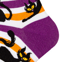 Chaussettes amusantes pour Halloween, chaussettes en coton jacquard haute densité 200N, chaussettes de fête avec motifs sorcière, araignée, maison hantée, chaussettes cadeaux pour Halloween