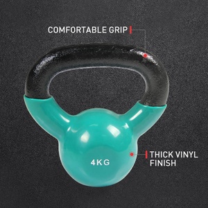 Biểu Tượng Tùy Chỉnh 2Kg-44Kg 5LB-100lb Vinyl Nhúng Kettlebells Trọng Lượng Bộ Cho Các Bài Tập Phòng Tập Thể Dục Nhà Đúc Sắt Vinyl Nhúng Ấm Đun Nước Chuông - Product Image 2
