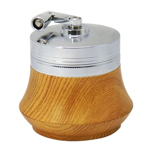Molinillo de Hierbas, Tabaco y Especias de Aleación de Zinc de 63mm y 4 Capas con Manivela, Venta al por Mayor, Personalizado, Venta Caliente, Directo de Fábrica - Product Image 4
