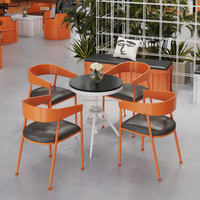 Meubles de restaurant créatifs en acier de style industriel FULLSUMMER ensemble de table et de chaises de restaurant de café rétro