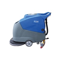Marche électrique automatique compacte de machine de nettoyage de plancher de poussée de main commerciale derrière l'épurateur de plancher