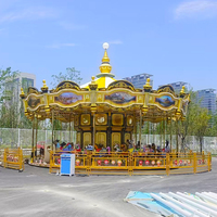 Manège de fête foraine extérieur 36 places, carrousel de chevaux de Noël pour enfants à vendre