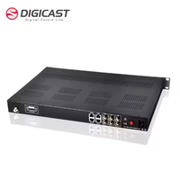 Modulador IP QAM RTMP/HTTP/RTSP/HLS a 16 Canales Digitales RF ISDB-T/DVB-T/ATSC CATV Headend, Transmisión de 800Mbps, Gestión Web